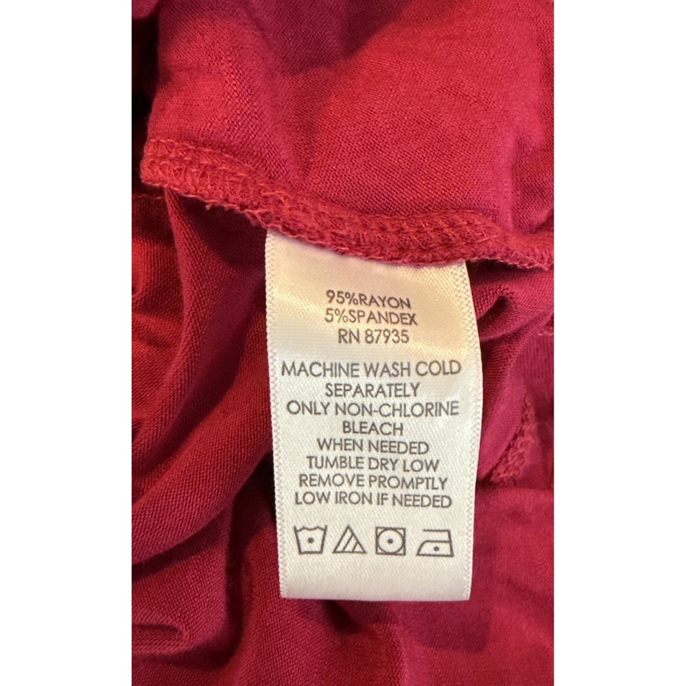 LOGO by Lori Goldstein Womens 3X Pink Long Sleeve Top Dress Tunic Pockets Beach - Picture 6 of 9